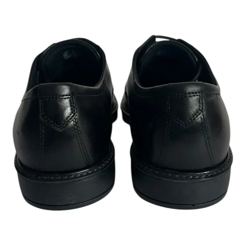 Ecco Vitrus III Cap Toe Oxford Black Leather Shoes Men Size 42 EU